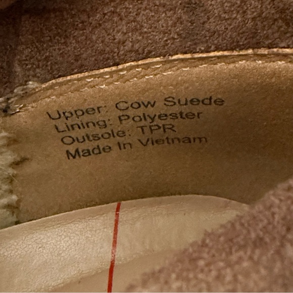 Sole Society 7.5 Brown Suede Faux Fur Lined Ankle Boots Cow Suede Cozy Winter - Picture 3 of 10